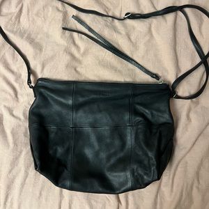 Day & Mood Black Leather Crossbody